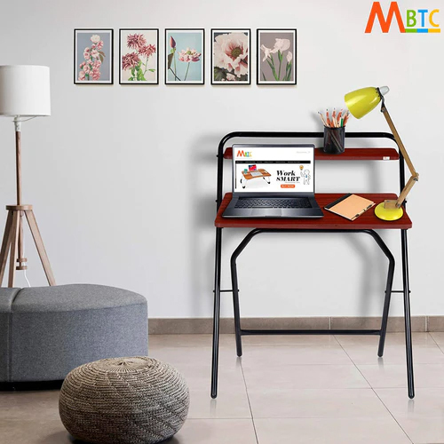 Brown-Black Foldable Study Table