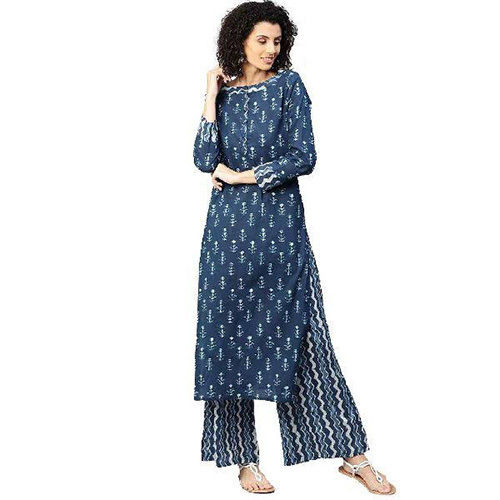 Washable Jaipuri Cotton Kurti With Bottom