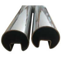 Stainless Steel Slot Pipe - Seamless Round Design , Silver Finish With Customization Options For Efficient Glass Railing Installation