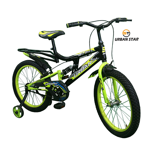 Aluminum 20T Suspension Green Black Kids Cycle