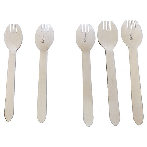 160mm Wooden Spork Food Safety Grade: Yes