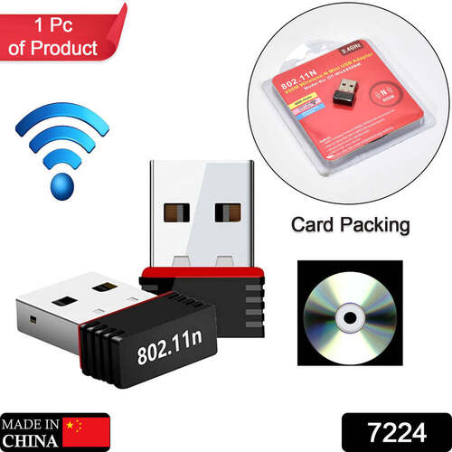 WI-FI RECEIVER WIRELESS MINI WI-FI NETWORK ADAPTER WITH WITH DRIVER CD FOR COMPUTER  LAPTOP AND ETC DEVICE USE