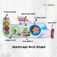 Aeroplane Rugged Wall Busy Board For Baby And Toddlers