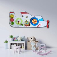 Aeroplane Rugged Wall Busy Board For Baby And Toddlers