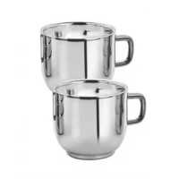Stainless Steel Coffee Cup - Polished Finish, Durable Metal Design For Enhanced Insulation And Style