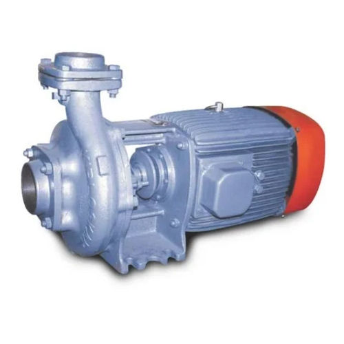 Grey-Orange Mild Steel Three Phase Self Priming Monoblock Pump