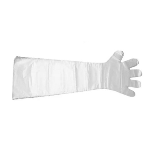 White Disposable Long Pe Gloves