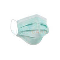 3 Ply Disposable Surgical Face Mask - 1 Ply Spp + 1 Ply Meltblown + 1 Ply Spp Nonwoven, 17.5x9.5cm Size, Blue And Green Colour, 99% Bacteria Filtration Efficiency, Fluid Resistant, Ultrasonic Welded Ear Loops