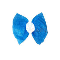 Pe Disposable Shoe Cover - Pe Material, Standard Size, Blue Color | Non-woven Fabric, Pack Of 100 For Medical & Agriculture Use