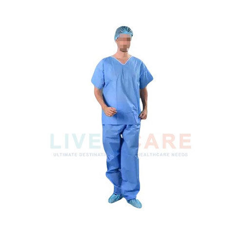 Blue Disposable Scrub Suit