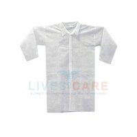Disposable Polypropylene Non-woven Shirt - Xl 85x70cm, White Color, Ideal For Hospital Use