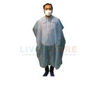 Disposable Salon Apron - Spunbond Nonwoven Pp, 120cm (l) X 110cm (w), Color Options: White, Black, Dark Navy Blue | Tie On Neck, Unisex, Disposable