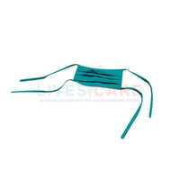 Cotton Surgical Mask - Cotton Blend, Washable & Reusable, Green | Elastic Ear Loop & Tie Type, Unisex Non Woven Style