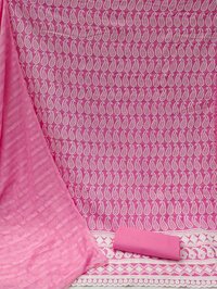 Binita Pink Rayon Dress Material