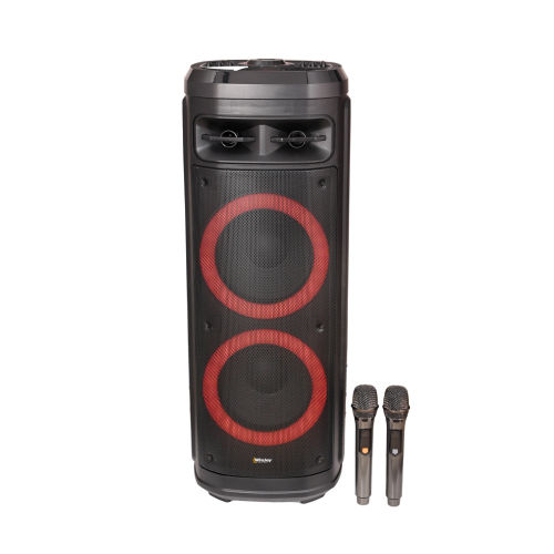 WJ-1310 2 UHF Cordless Mic Speaker Trolley