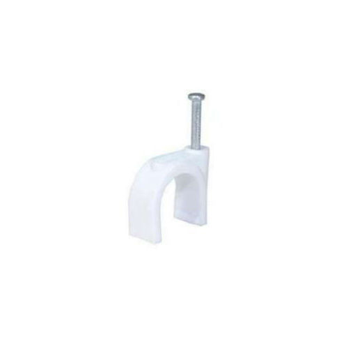 White Circle Cable Clips