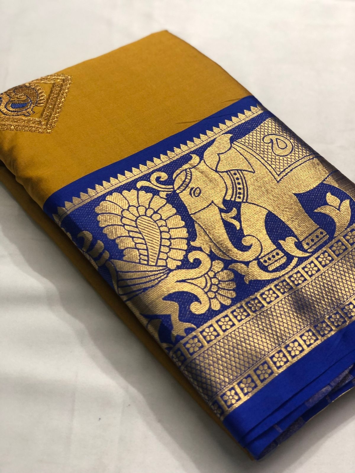 Dipti Yellow Cotton Silk Saree