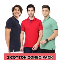 3 COMBO Pack Cotton T Shirts