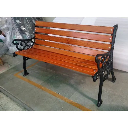 Cast Iron Wood Strip Bench Application: Garden