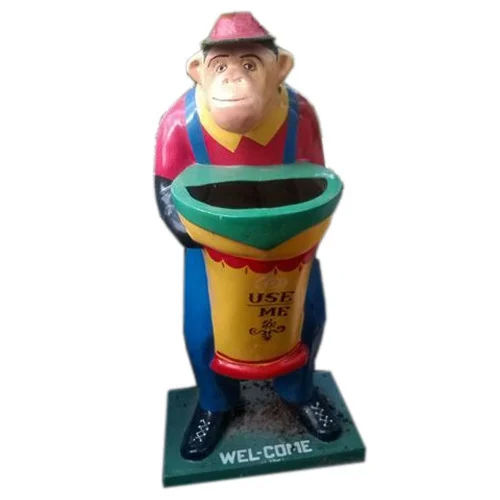 FRP Monkey Shape Dustbin