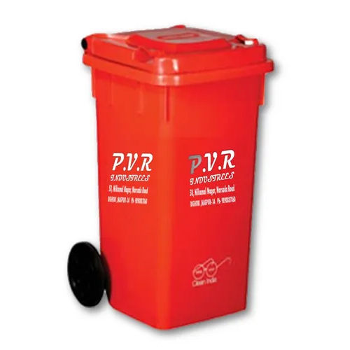 HDPE Wheel Dustbin PVR Red