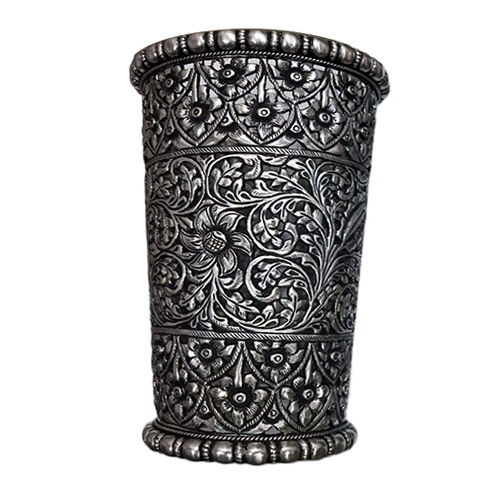 Silver 92.5 Rajasthani Fancy Tribal Cuff Bracelet Gender: Women