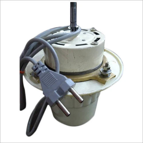 Single Phase Fan Motor - 100 Watt, 220 Volt | Drip-Proof, Packing Seal, Electric Start, White Color, Moderate Pressure