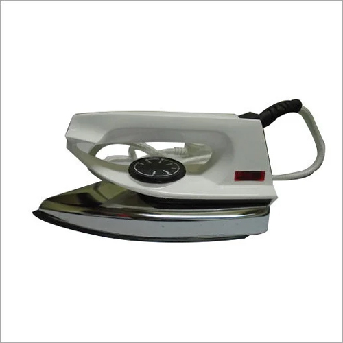 Electric Iron Press - Stainless Steel Sole Plates, 220 Volt, White Color | Over Heating Protection, Weight 450 Gram, Dry Iron Type