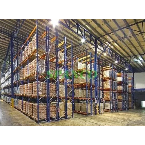 Blue-Yellow Bulk Storage Racks