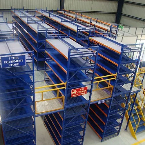 Blue-Orange Multi Tier Storage Racks