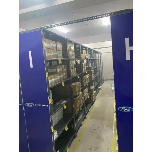 Grey Metal Slotted Angle Rack