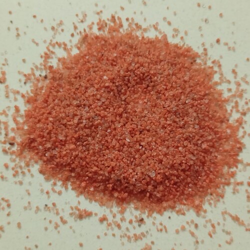 Waterproof Deep Orange opaque Quartz color coated Silica Sand for Landscaping and wall cladding