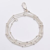 925 Sterling Silver Box Chain Necklace Women fashion chain supplier