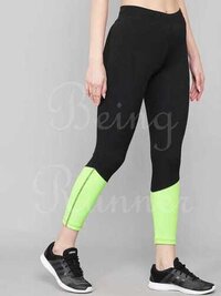 Being Runner Solid Women Yoga Pants With Pocket - 4 Way Lycra, Ankle Length , Slim Fit, Stylish Design, Solid Black Color, Plus Size Available