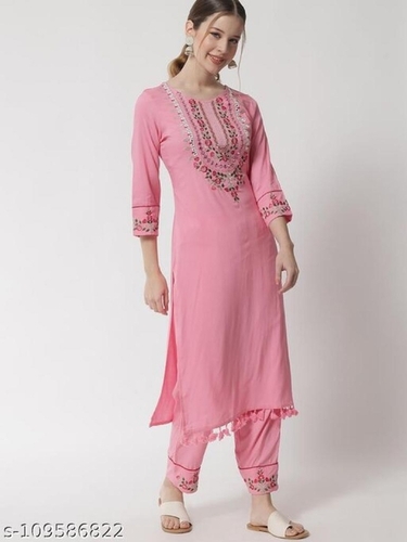 Tamana Pink Rayon Kurti