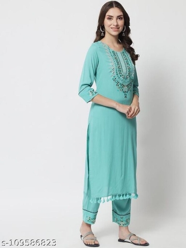 Tamana Blue Rayon Kurti