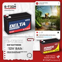 ERC E-TECH POWER  12V 9AH Weighing Machine (Low Weight)