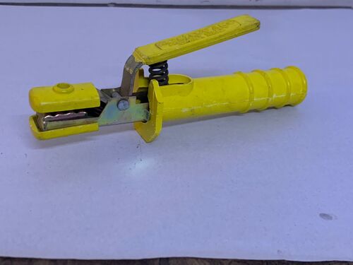 YELLOW DELUXE Welding Electrode Holder - DMC Material, Yellow Color | Secure Grip, Ergonomic Handle, Easy Electrode Change