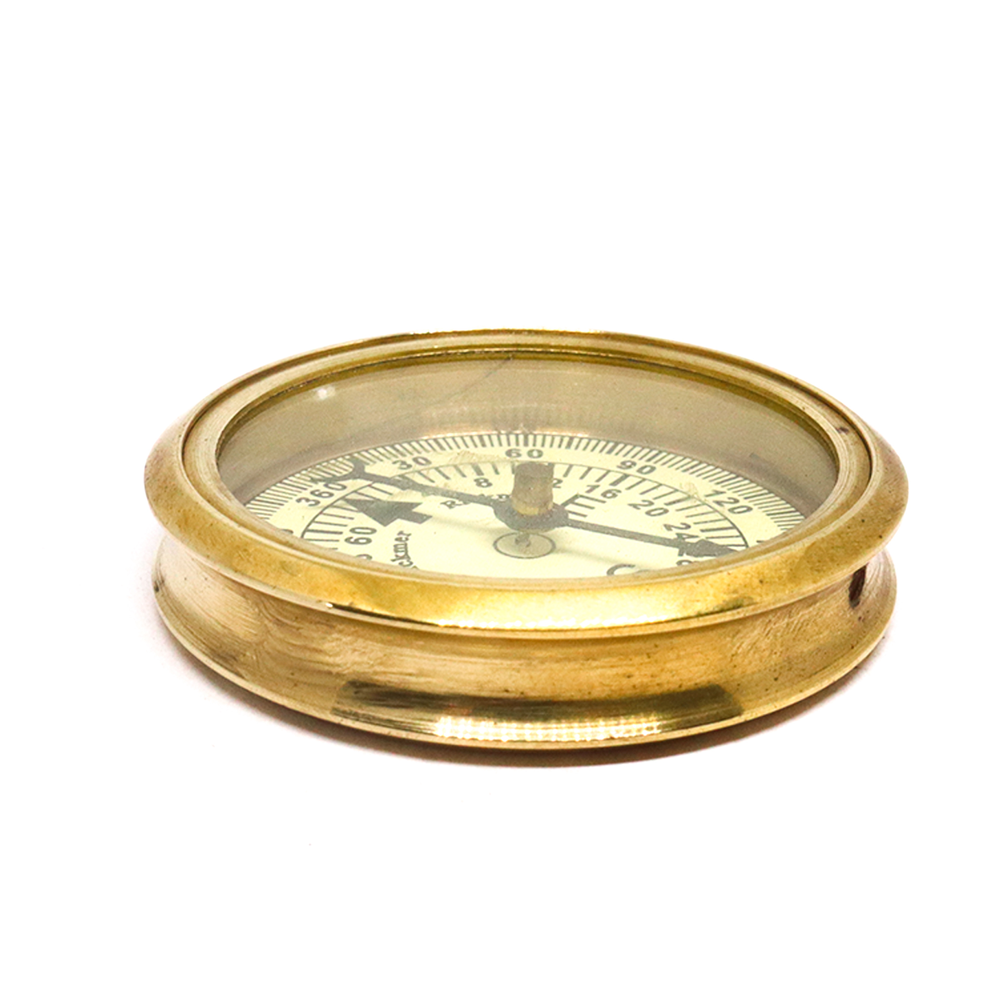 Brass Finish Open Face Compass