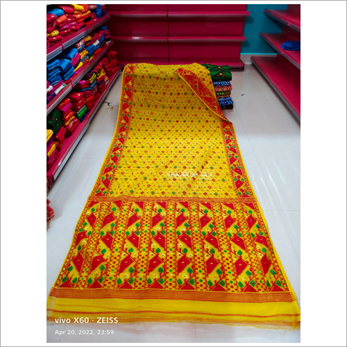 Yellow Jalbondi Saree