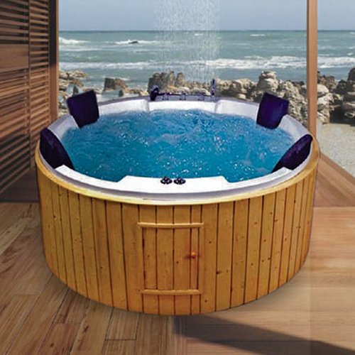 White 6X6 Feet Heavy Duty Nexus Round Spa Acrylic Bath Tub