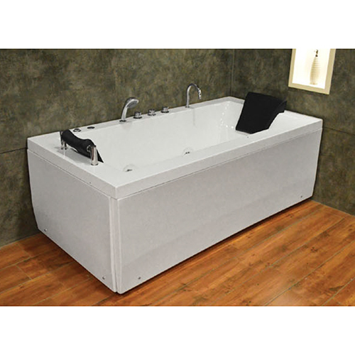 Acrylic Bath Tub - 6x3 Inch Heavy Duty Standard Whirlpool, 1 HP Pump with 8 Jets, Underwater Light, Hot & Cold Valve, Handheld Shower, Waterfall Spout, Pop-Up Waste, 2-Pc Pillow, Optional Air Pump, Microcomputer Control Panel, Hi-Fi Speaker & FM Radio, Online Heater, LED TV