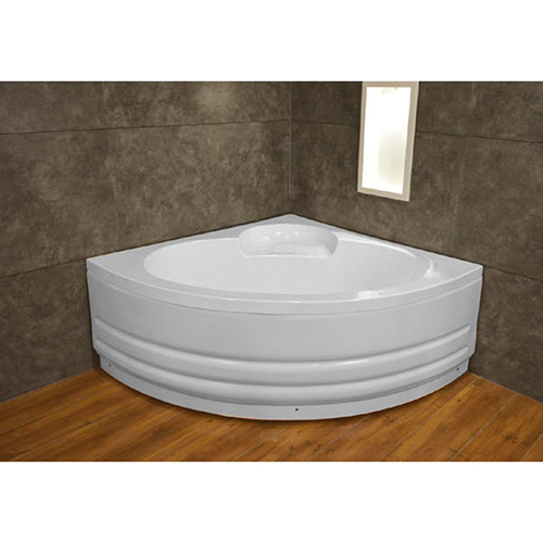 Acrylic Bath Tub - 54x54 Inch Heavy Duty Standard Whirlpool with 1 HP Pump, 8 Jets, Under Water Light, and Hi-Fi Speaker