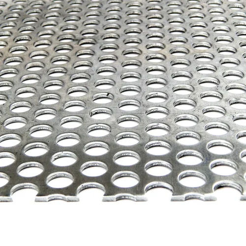 Silver 7Mm Stainless Steel Perforated Sheets