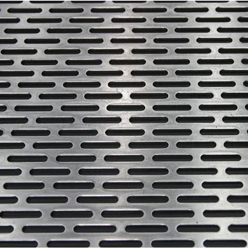 Silver Slot Hole Mild Steel Perforated Sheets