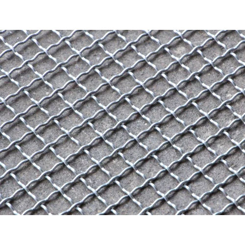 Silver 11Mm Ss Crimped Wire Mesh