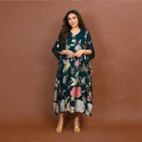 Black Embroidery Work Kaftan