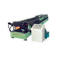 Automatic Rain Water Steel Downpipe Gutter Roll Forming Machine - Color: Green & Black