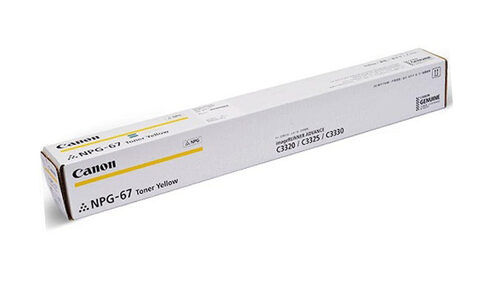 Canon Npg-67 Toner Yellow For Ir-adv C3300 Series For Use In: Industrial