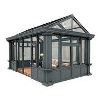 Curved Glass Sunroom Furniture Sets Glasshouse - Color: Grey